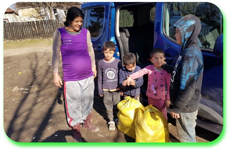 ..visiting a family with ten children and meeting their needs